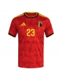 Moške Nogometnih dresov Belgija Amadou Onana #24 Domači SP 2026 Kratki rokavi Moške Nogometnih dresov Belgija Amadou Onana #24 Domači SP 2026 Kratki rokavi